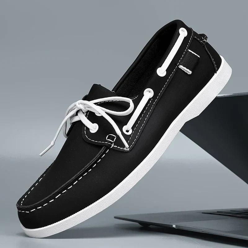 Clive | Black Leather Business Loafers