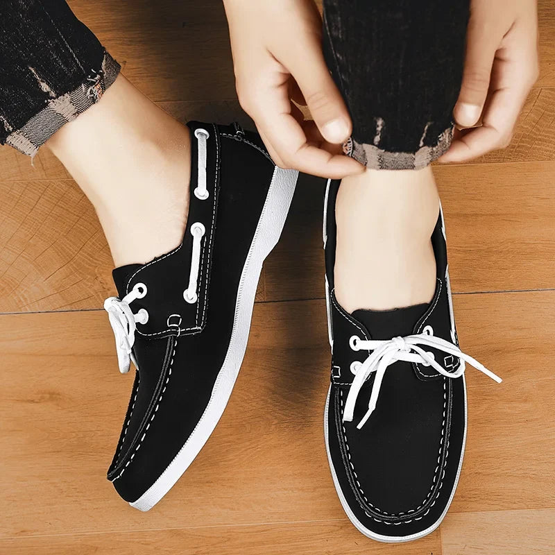 Clive | Black Leather Business Loafers