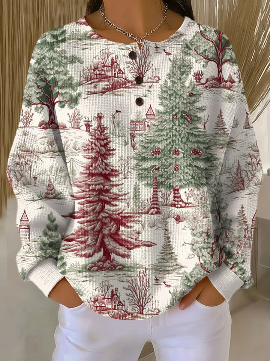 Bridget | Winter Village Print Jumper