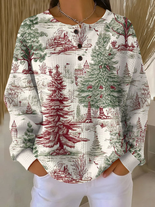 Bridget | Winter Village Print Jumper