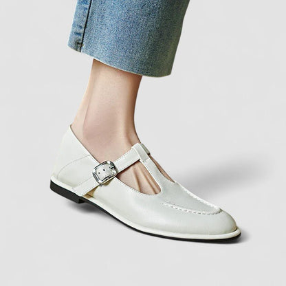 Laurel | Black Flat Mary Jane Shoes