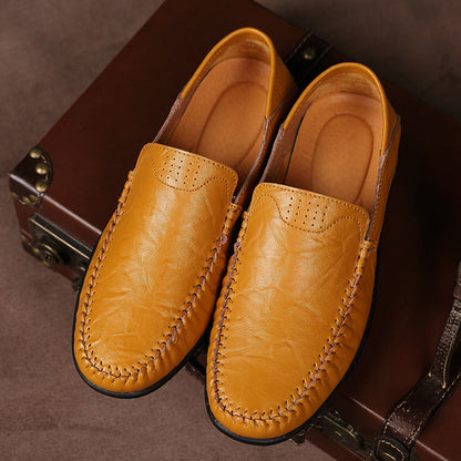 Matthew | Brown Leather Slip-On Loafers