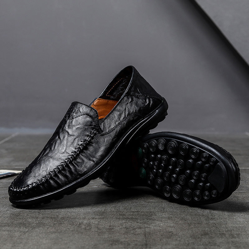 Matthew | Brown Leather Slip-On Loafers
