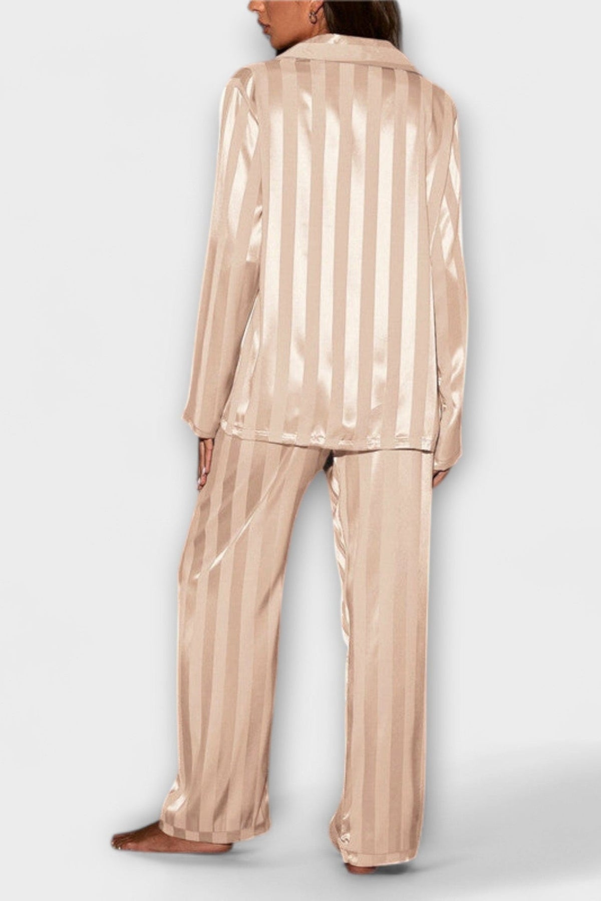 Laura | Satin-Look Long-Sleeve Trouser Set