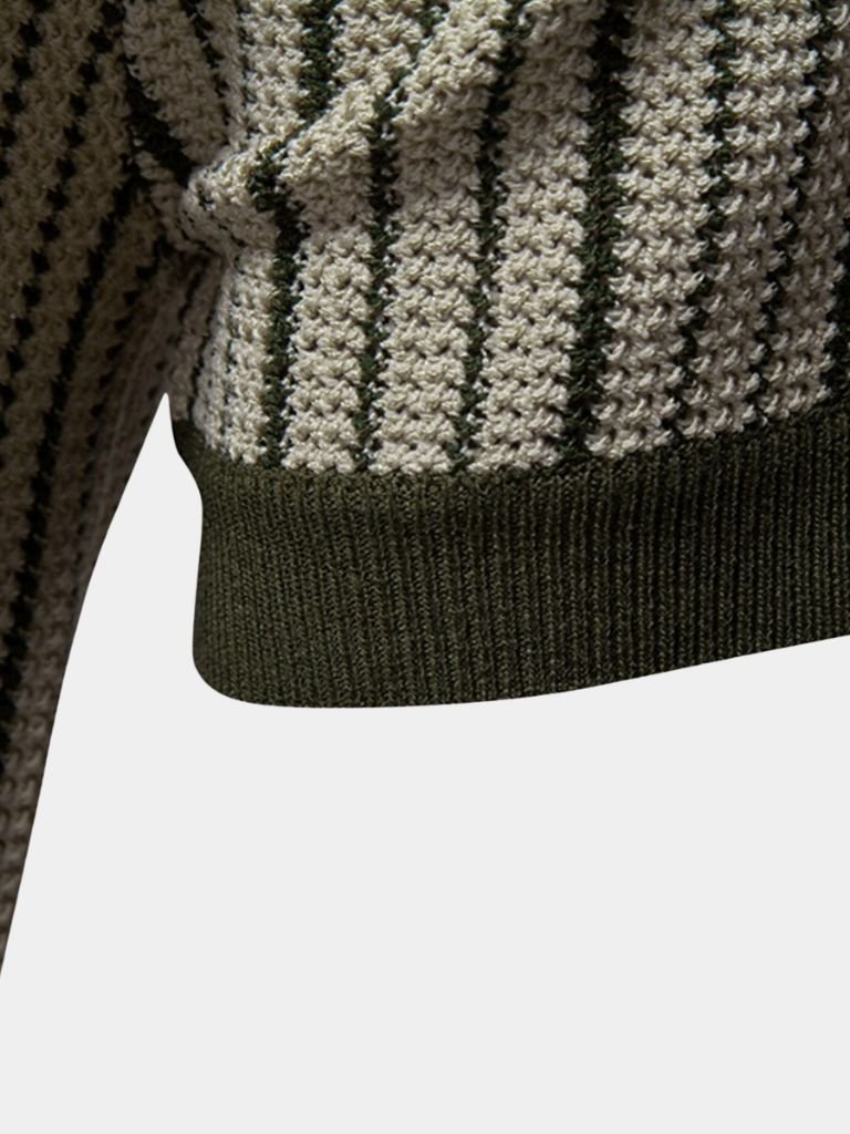 Lachlan | Striped Button-Front Knit Polo