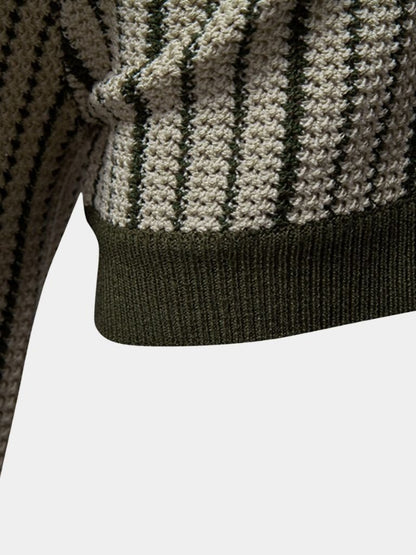 Lachlan | Striped Button-Front Knit Polo