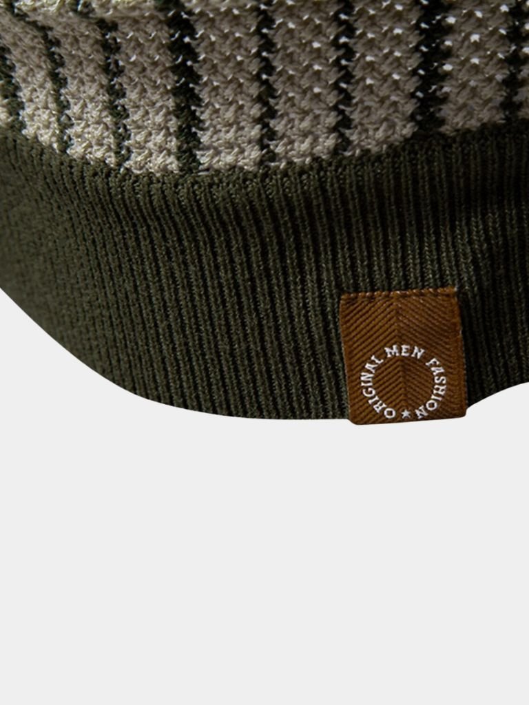 Lachlan | Striped Button-Front Knit Polo