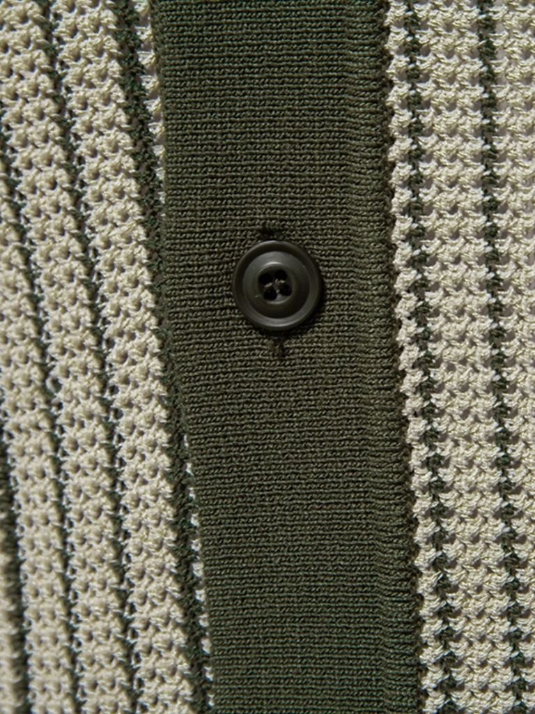 Lachlan | Striped Button-Front Knit Polo