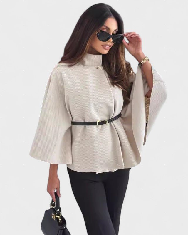 Lea | Belted Cape Jacket