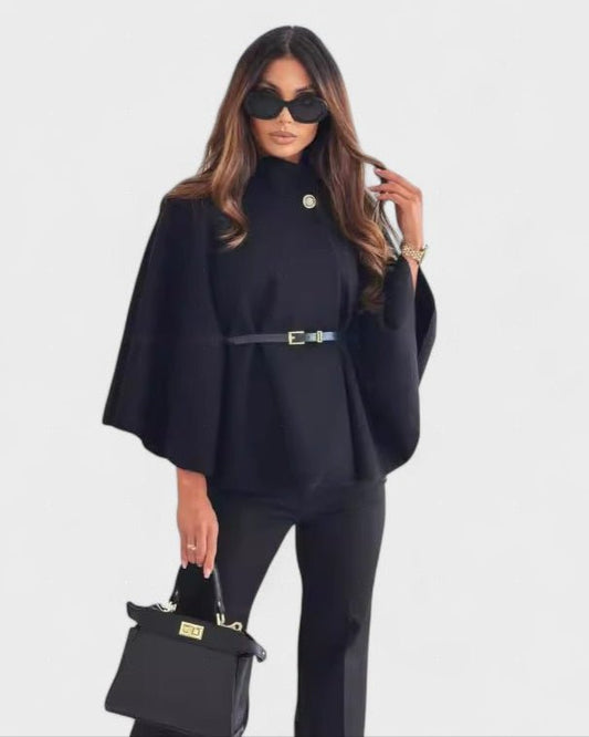 Lea | Belted Cape Jacket