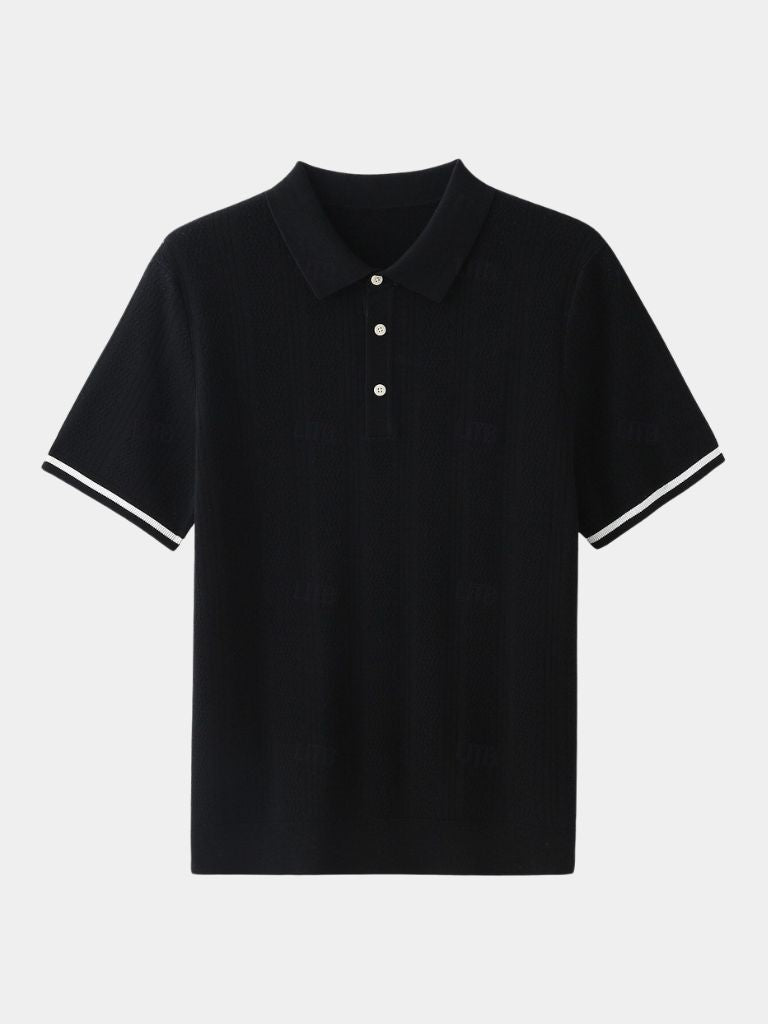 Leo | Textured Brown Polo Shirt