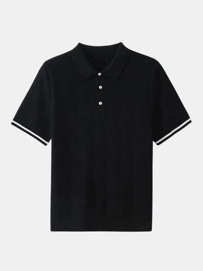 Leo | Textured Brown Polo Shirt