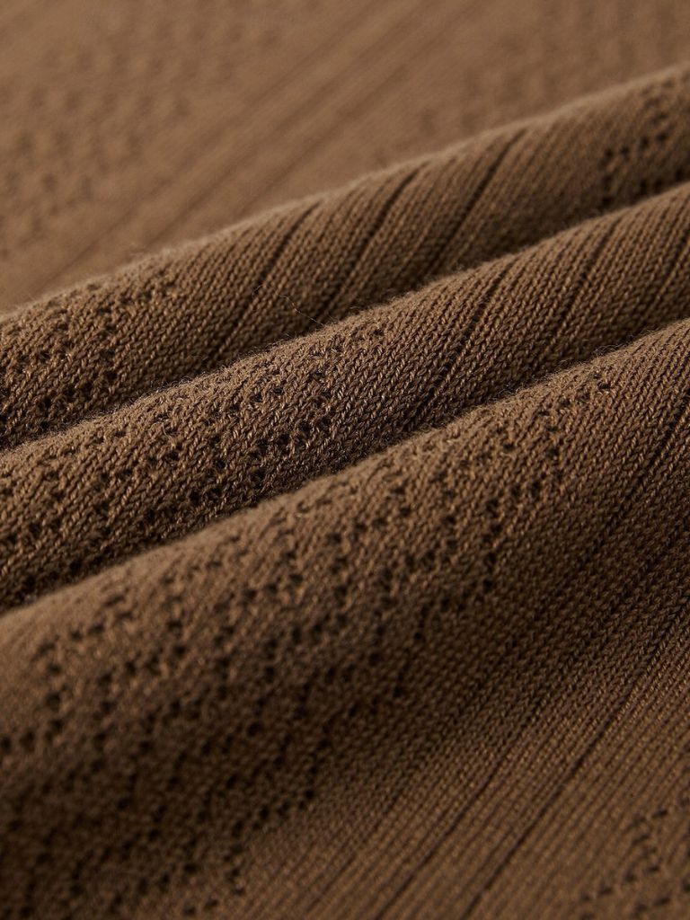 Leo | Textured Brown Polo Shirt