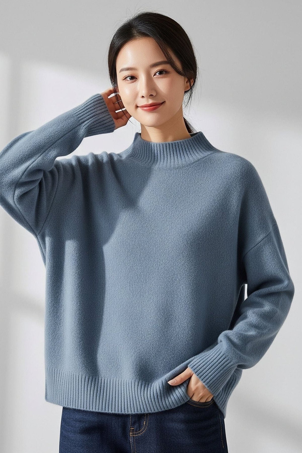 Leanne | Ivory Crew-Neck Jumper