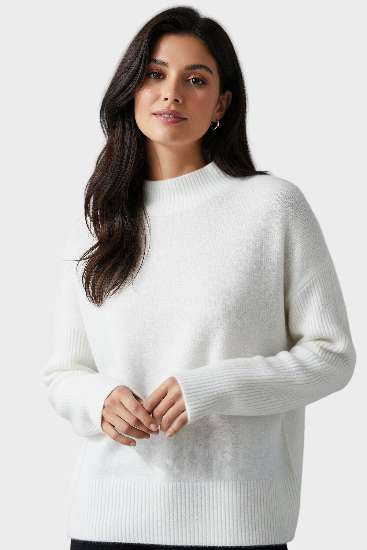 Leanne | Ivory Crew-Neck Jumper