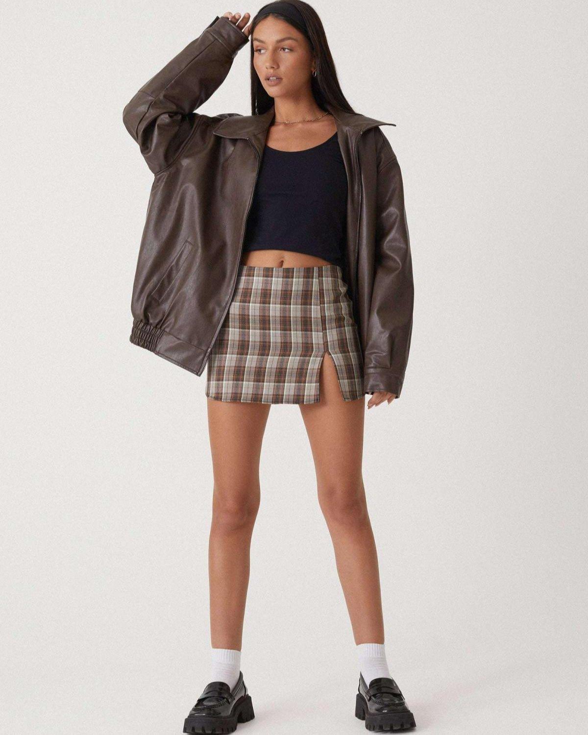 Leanne | Oversized Faux-Leather Jacket