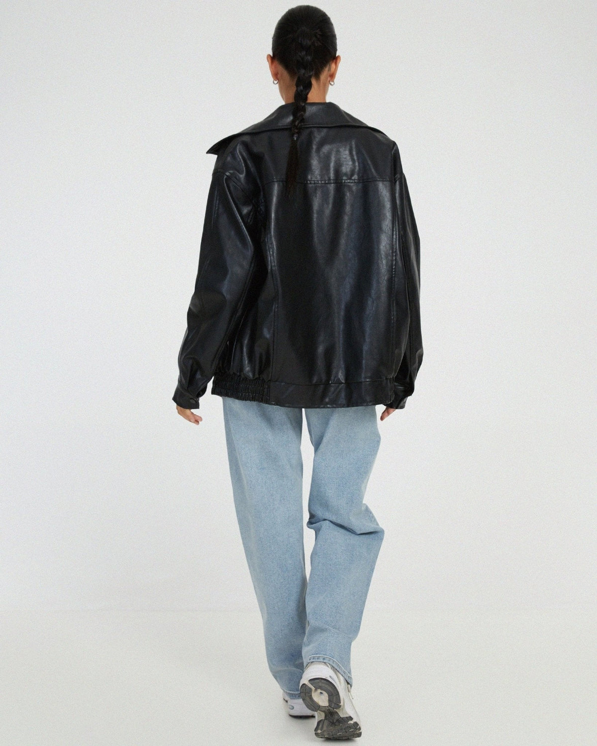Leanne | Oversized Faux-Leather Jacket