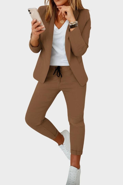 Leanne | Relaxed Blazer & Drawstring Trouser Set