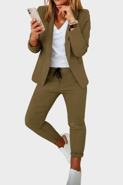 Leanne | Relaxed Blazer & Drawstring Trouser Set