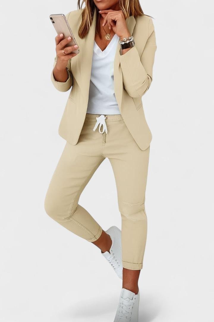 Leanne | Relaxed Blazer & Drawstring Trouser Set