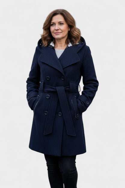 Leona | Double-Breasted Long Coat