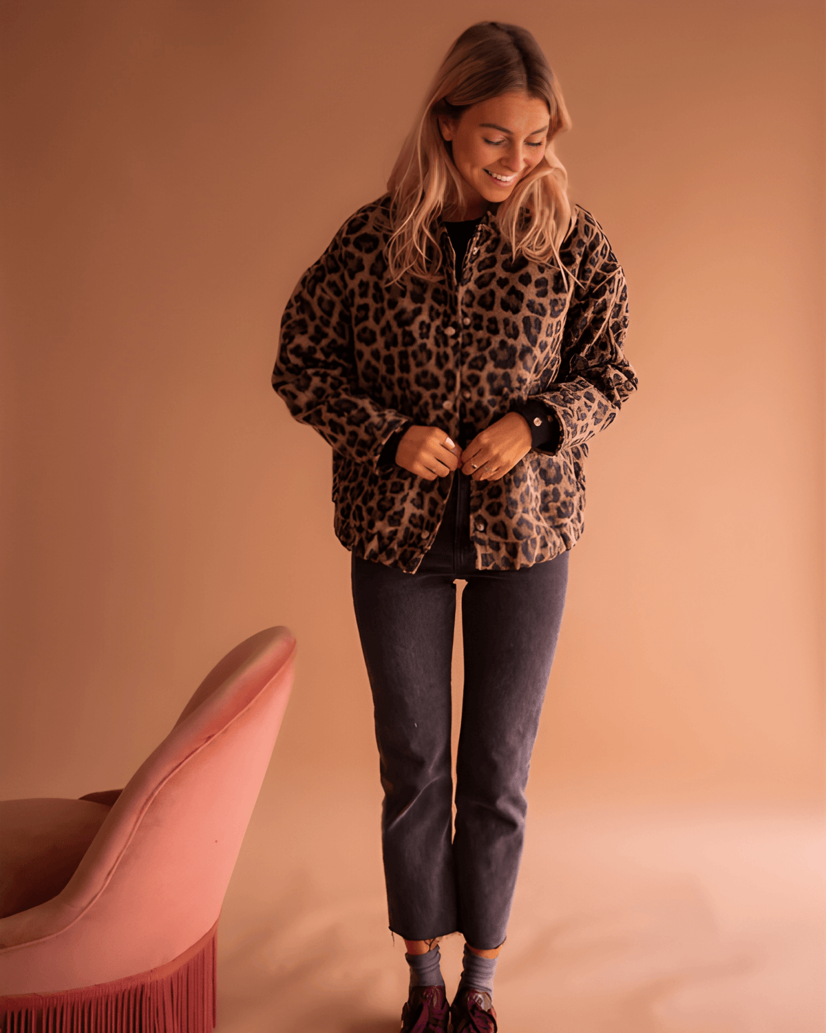 Leona | Leopard Print Bomber Jacket