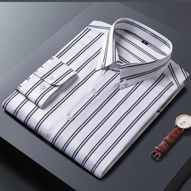 Daniel | White Pinstripe Formal Shirt
