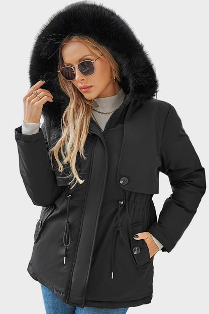 Lianne | Black Lightweight Hooded Jacket