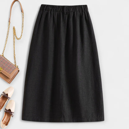 Lynn | Button-Front Midi Skirt