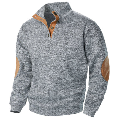 Liam | Charcoal Half-Zip Knit Jumper