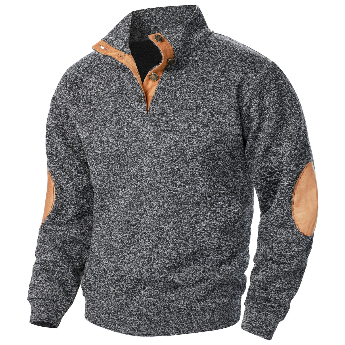 Liam | Charcoal Half-Zip Knit Jumper