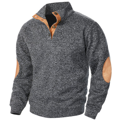 Liam | Charcoal Half-Zip Knit Jumper