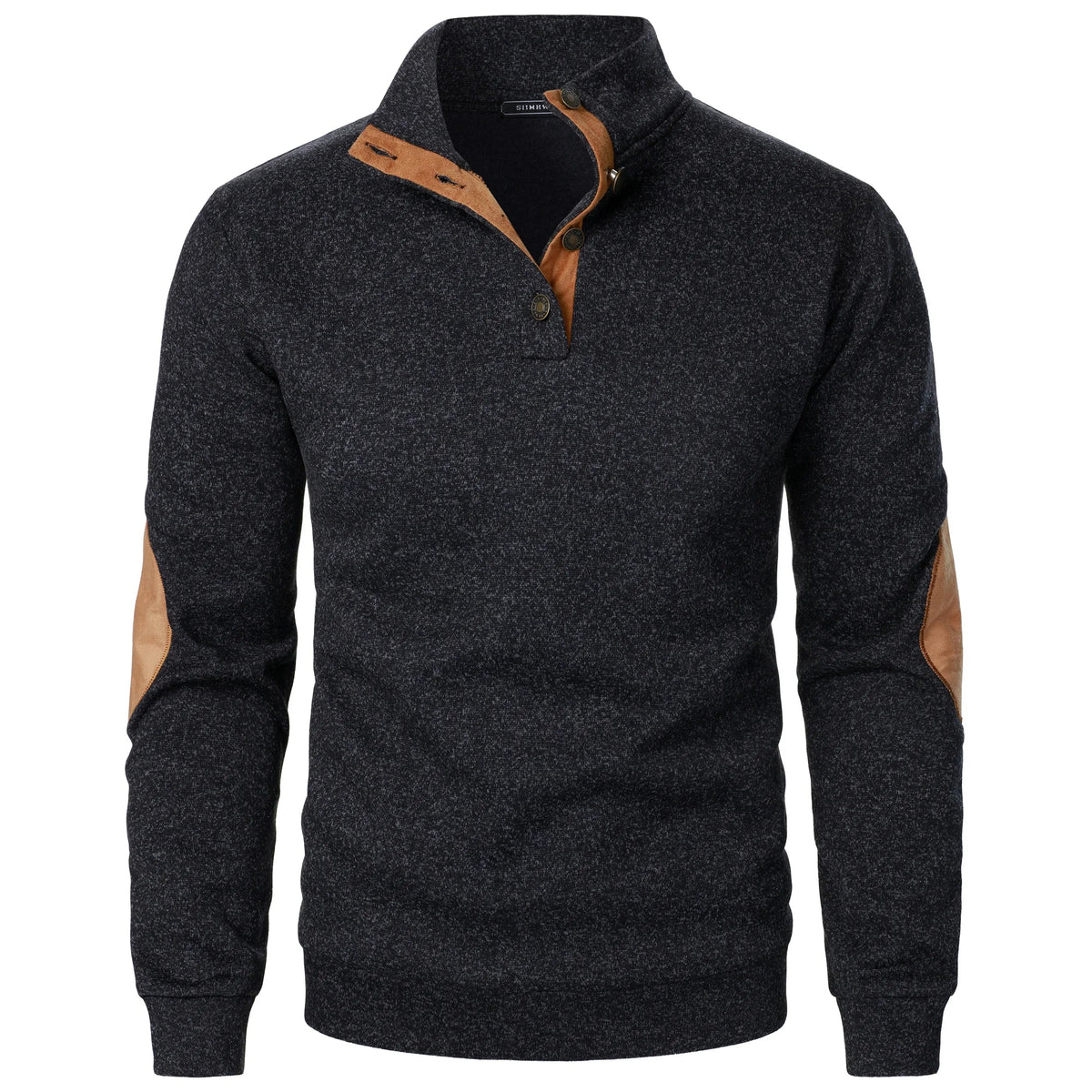 Liam | Charcoal Half-Zip Knit Jumper