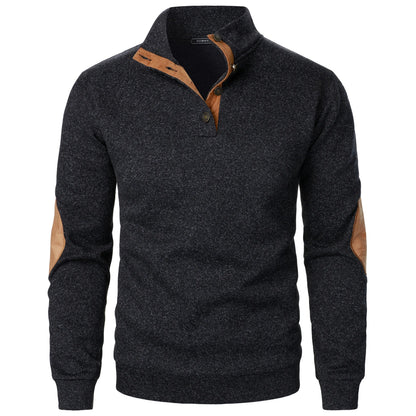 Liam | Charcoal Half-Zip Knit Jumper