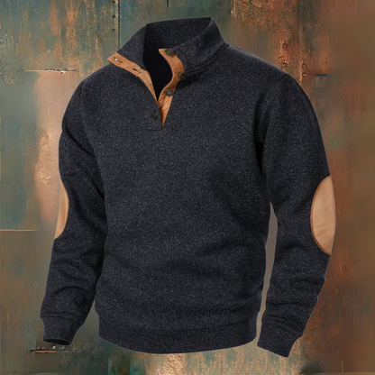 Liam | Charcoal Half-Zip Knit Jumper