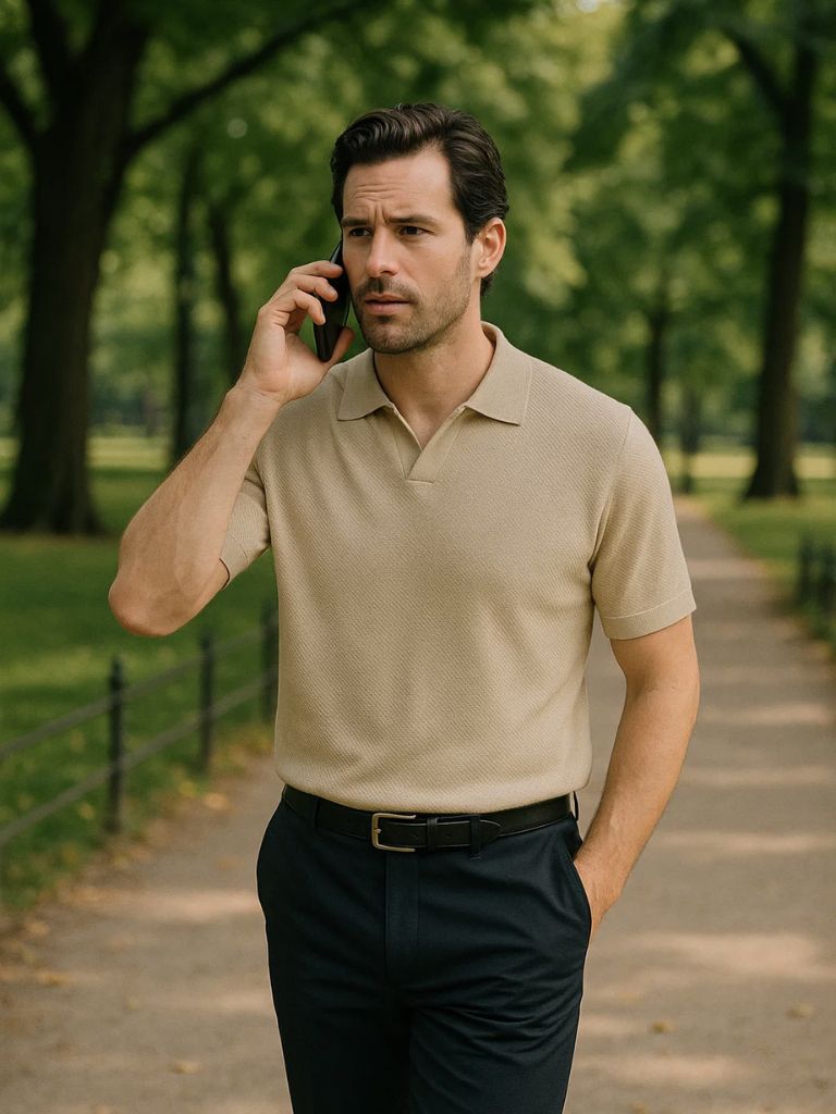 Lloyd | Open-Collar Knit Polo