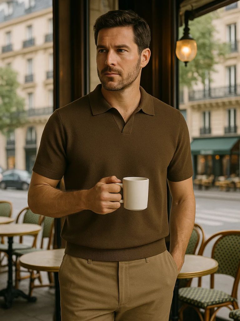 Lloyd | Open-Collar Knit Polo
