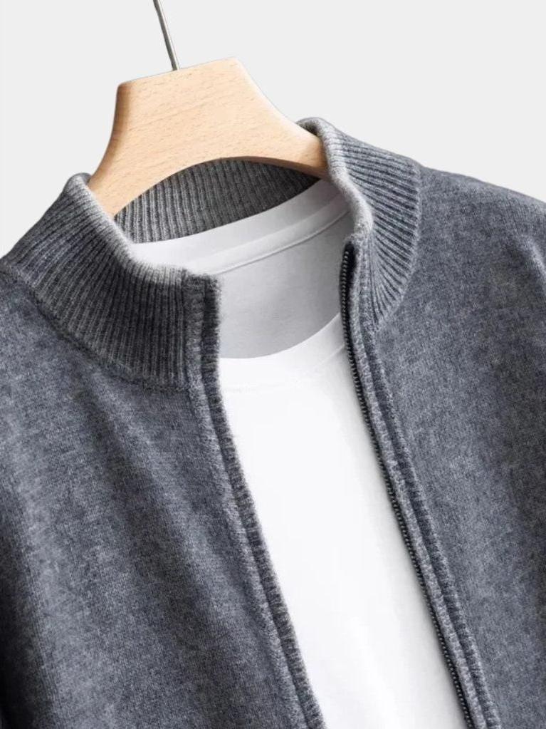 Lewis | Taupe Open-Front Knit Jacket