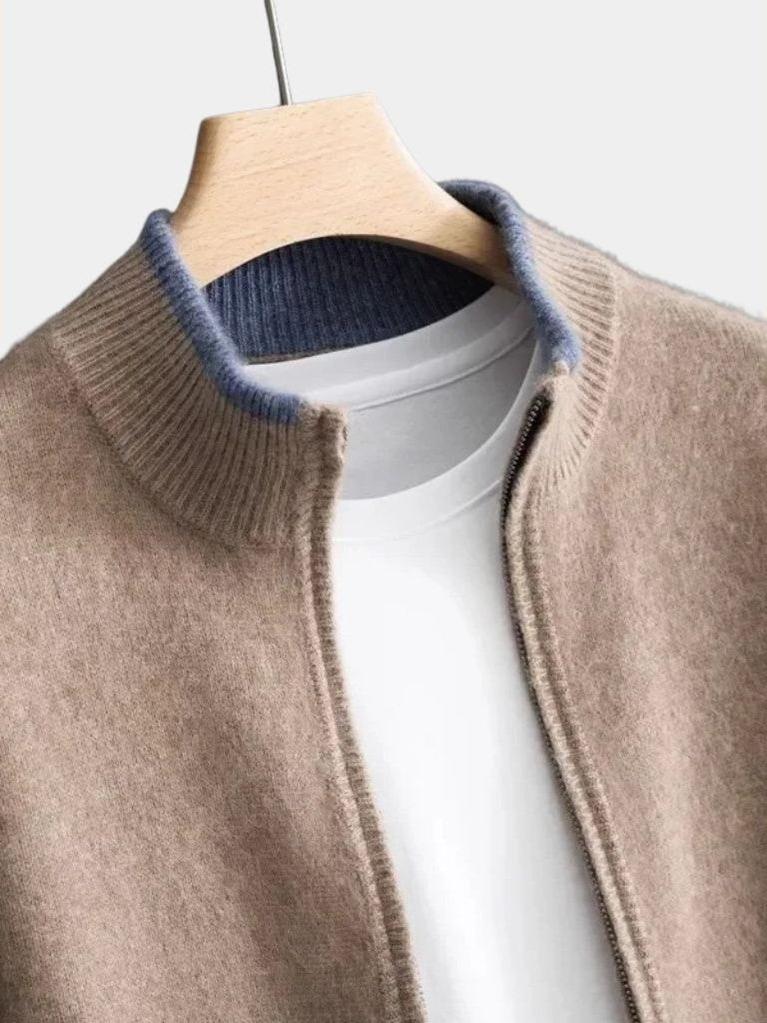 Lewis | Taupe Open-Front Knit Jacket