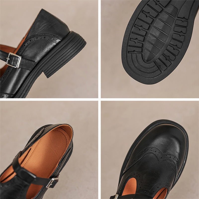Louisa | Vintage Brown T-Bar Mary Jane Shoes