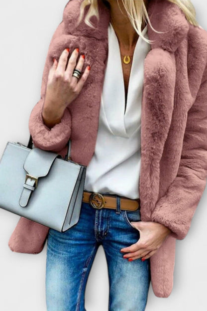 Louise | Grey Faux-Fur Collar Jacket