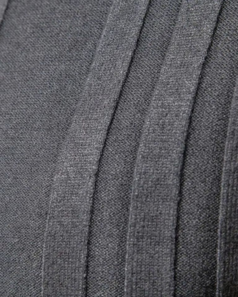 Lucas | Grey Ribbed Roll-Neck Jumper