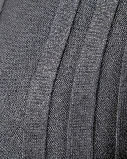 Lucas | Grey Ribbed Roll-Neck Jumper