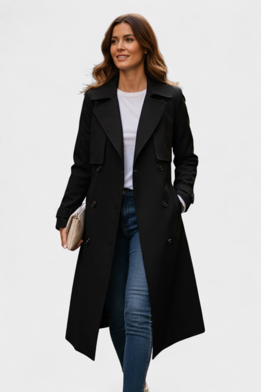 Louisa | Black Classic Trench Coat
