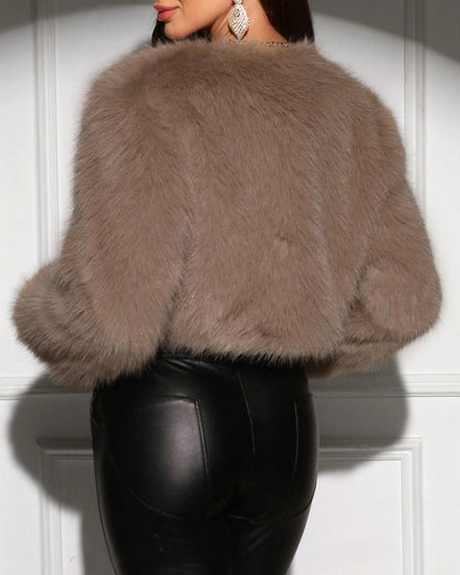 Leonora | Cropped Faux-Fur Jacket