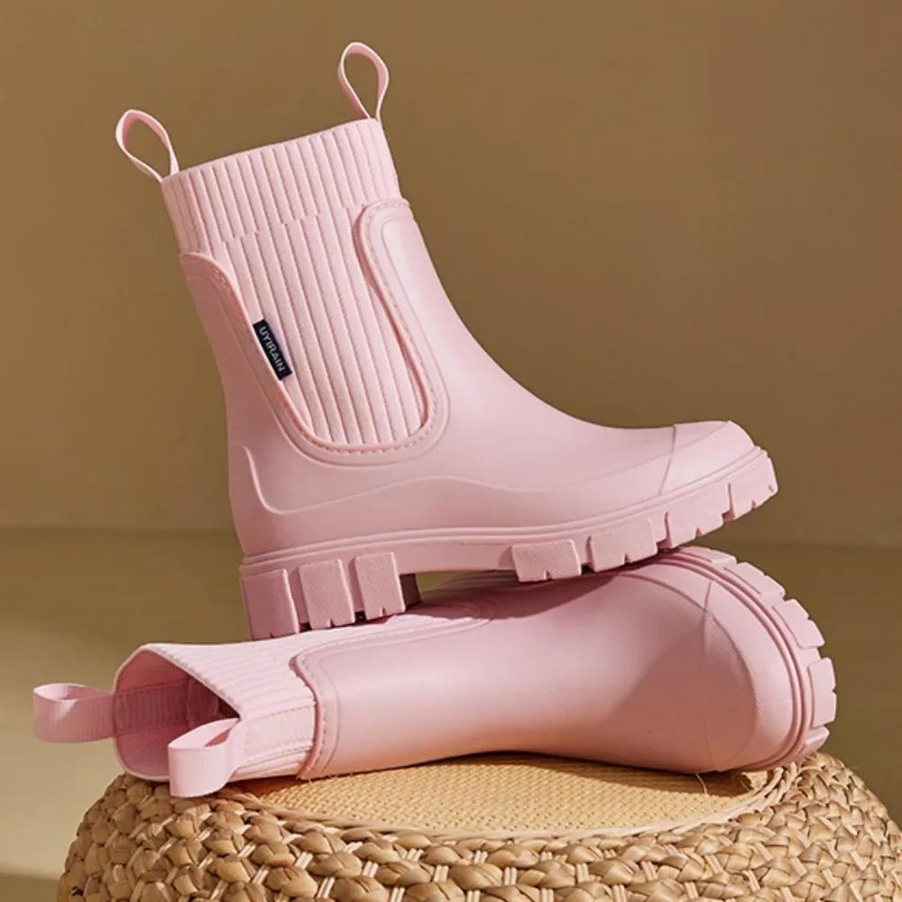 Luna | Black Chelsea Wellington Boots