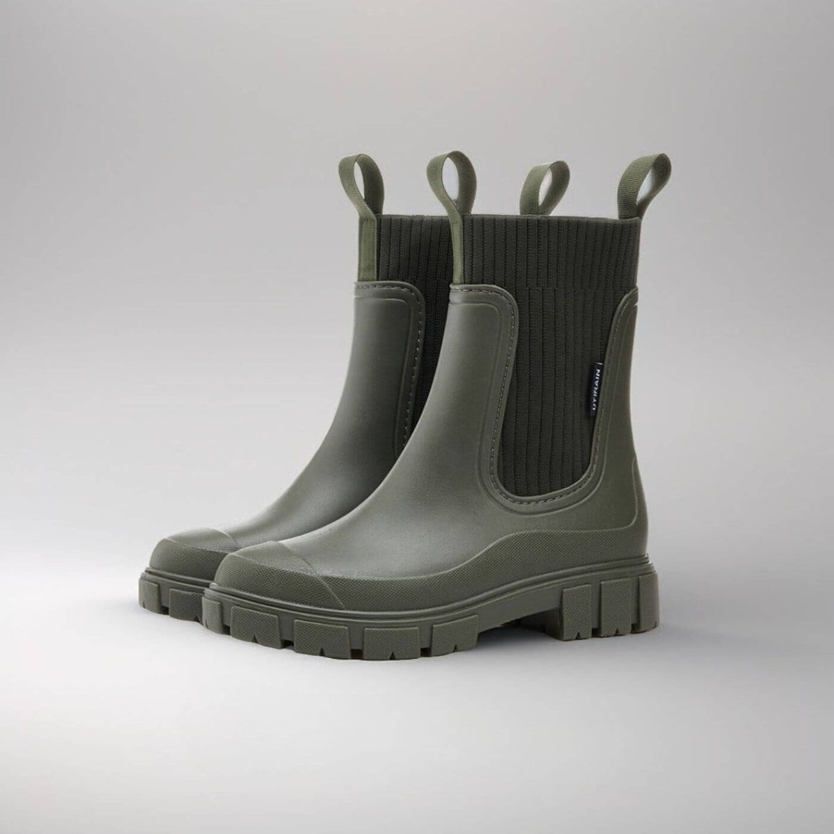 Luna | Black Chelsea Wellington Boots