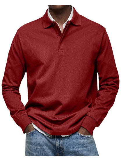 Monty | Navy Long-Sleeve Polo Shirt