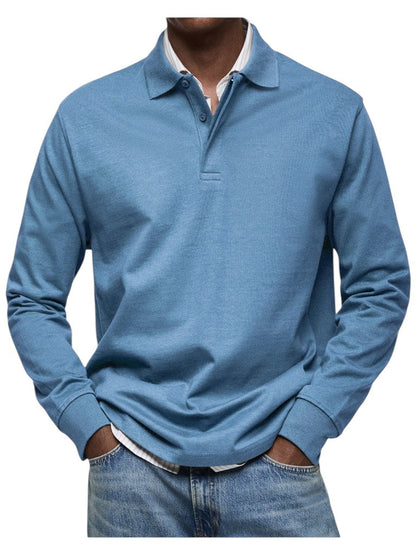 Monty | Navy Long-Sleeve Polo Shirt