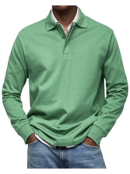 Monty | Navy Long-Sleeve Polo Shirt